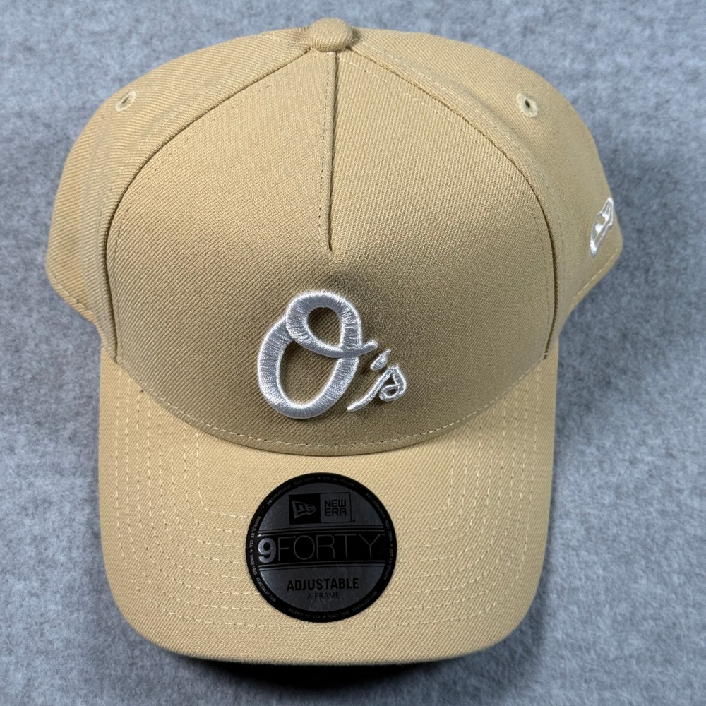 New Era Baltimore Orioles Hat Unisex OSFA Vegas Gold Tan 9FORTY‎ Adjustable Cap
